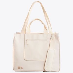 LIKE NEW BÉIS East to West Tote in beige